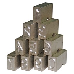 Pryor Interchangeable type Number set 0 - 9